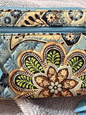 Vera Bradley “Bali Blue” (Retired 2009) Quilted Zip-Around Wallet